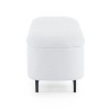 Elegant Ottoman with Spacious Storage Function, White - 4 of 4