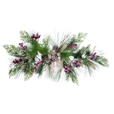 Transpac Artificial 32 in. Multicolor Christmas Greenery with Berry Swag