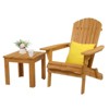 VisioGear Adirondack Table, Outside End Table for Patio, Compact Side Table for Porch, Deck, Brown, 18"*18"*16" - 4 of 4
