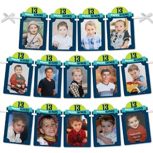 Big Dot of Happiness Boy 13th Birthday - DIY Official Teenager Birthday Party Decor - Picture Display - Photo Banner - 1 of 4