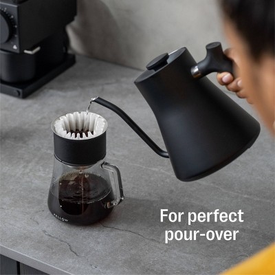 Matte Black Stainless Steel Electric Gooseneck Kettle 0.9L