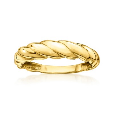 RS Pure by Ross-Simons 18kt Gold Vermeil Twisted Shrimp Ring
