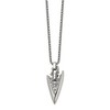 Chisel Stainless Steel Antiqued and Polished Arrowhead Pendant on a 24" Box Chain Necklace - 3 of 4