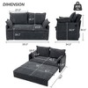 GDFStudio Samuel Modern 59.5'' 2-Seater Convertible Corduroy Upholstered Sofa Bed with Pillows - 3 of 4