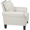 Elements Clyde Park Oslo Linen Nailhead Trim Armchair - 4 of 4