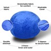Vynxaria Minky Velvet Bean Bag Blue-5ft Plush Floor Chair - 2 of 4