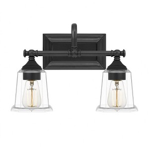 Quoizel Lighting Nicholas 2 - Light Vanity in  Earth Black - 1 of 2