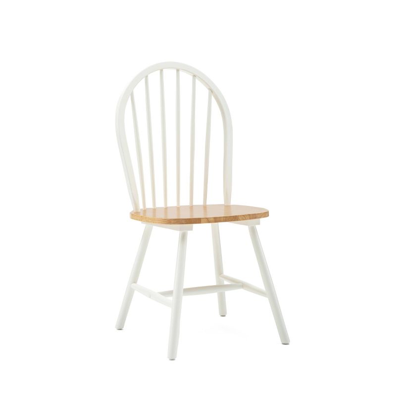 Set of 2 Windsor Dining Chair Wood/White/Natural - Boraam, 4 of 14