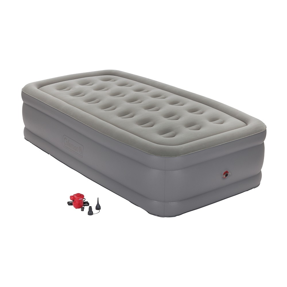 UPC 076501137170 Coleman GuestRest Double High Air Mattress with External Pump Queen Size Gray upcitemdb