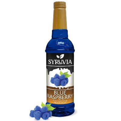 Syruvia Blue Raspberry Syrup - 25.4 fl oz. Premium Flavoring Syrup For Coffee