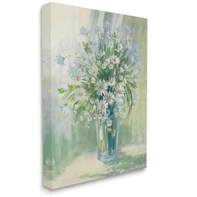 Stupell Industries Sunlit Bouquet of Daisies Blue Green Pastels