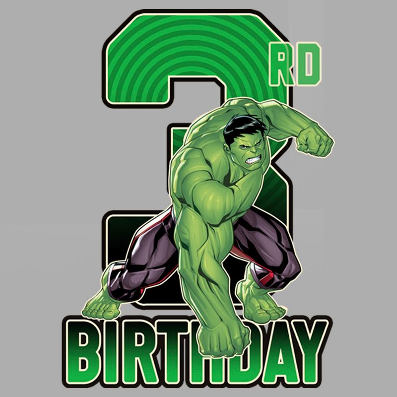 Toddler's Marvel 3rd Birthday Hulk T-Shirt, 2 of 4