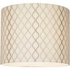 Springcrest Set of 2 Drum Lamp Shades Off-White Embroidered Medium 14" Top x 14" Bottom x 11" High Spider Harp and Finial Fitting - 3 of 4