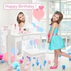 Kids Vanity Set with Mirror and Stool Wooden Makeup Table for Girls Ages 4 to 9 Kids - 4 of 4