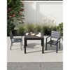 Patio Dining Chairs Set of 2, Aluminum Outdoor Dining Chair with Armrest & Wider Seat, All-Weather Stackable Patio Chairs for Garden - 2 of 4