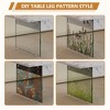 Lift-Top Coffee Table with Glass Legs, Modern Cocktail Table Sofa Side Table Storage Center Table, White/Black/Natural - ModernLuxe - 3 of 4
