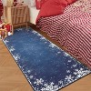 TackView Christmas Rug, Washable Floor Carpet Xmas Snowflake Decorative Indoor Throw Rug, Non-Slip Area Rug for Hallway, Kitchen - 2 of 4