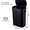 Acekool 50L Touchless Motion Sensor Trash Can with Soft-Close Lid, Automatic Stainless Steel Garbage Bin for Kitchen, Office, Home - 2 of 4