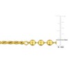 EVERLY JEWELRY | Yellow Plated Sterling Silver Rope 5mm Bead Bracelet, 6.5 inc+1 incext - 2 of 4
