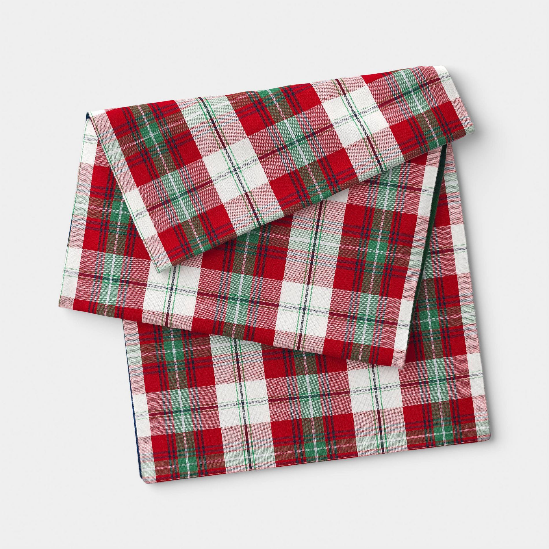 72"x12" Reversible Plaid Table Runner - Threshold™