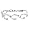 Black Bow Jewelry Diamond Hook Link Bracelet in Rhodium Plated Silver, 7-8 Inch - 3 of 4