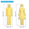 Unique Bargains Self-Adhesive Office Business Men Women Restroom Sign 1 Pair - 2 of 4