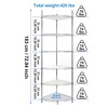 Sapphtopaz 6-Tier Metal Storage Rack Heavy Duty Standing Corner Storage Display Wire Rack Adjustable Utility Shelves for Bathroom, Kitchen - 3 of 4