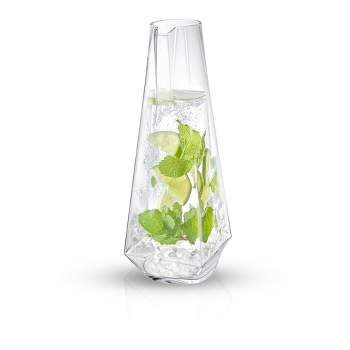 JoyJolt Infiniti Water Pitcher - 43 oz Deluxe Crystal Glass Lemonade Pitcher