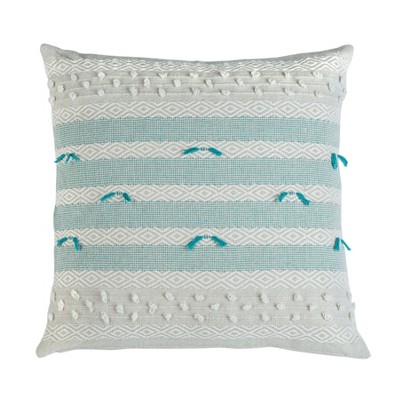 Billi Pillow - Beige/Teal - 20" x 20" - Safavieh