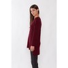 JENNIE LIU Women's 100% Pure Cashmere Long Sleeve Ribbed Tunic Sweater - 3 of 4