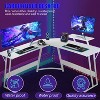BestMassage 50 Inch L-Shaped Gaming Desk Computer Desk Office Desk with Large Monitor Stand Corner PC Gaming Desk for Home Office - 3 of 4