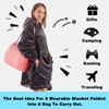 Inhand Wearable Blanket Hoodie for Adult Flannel Oversized Hoodie Sweatshirt Blanket with Pockets Birthday Gifts for Women - 3 of 4