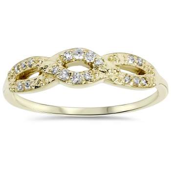 Pompeii3 1/5ct Diamond Infinity Ring 10k Yellow Gold