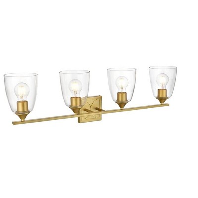 Elegant Lighting Harris 4 light Brass and Clear Bath Sconce