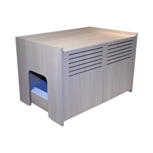 TIRAMISUBEST Cat Litter Box Enclosure Furniture Hidden Washroom Cabinet Large Cat Dog Proof End Table - 1 of 4