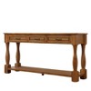 Hostack 63'' Long Wood Console Table with 3 Drawers and 1 Bottom Shelf for Entryway and Hallway, Brown - 4 of 4