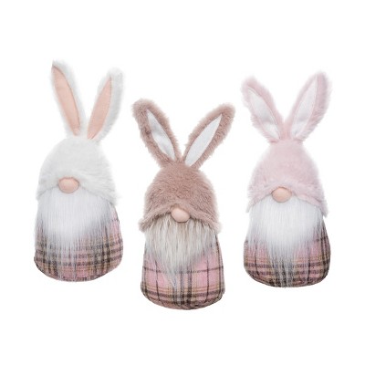 Gallerie II Easter Bunny Plaid Gnome Figures A/3