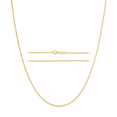 KISPER Gold Cable Link Chain Necklace – Gold-Plated 925 Sterling Silver Jewelry for Women & Men with Lobster Claw Clasp – Made in Italy