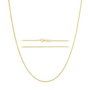 KISPER Gold Cable Link Chain Necklace – Gold-Plated 925 Sterling Silver Jewelry for Women & Men with Lobster Claw Clasp – Made in Italy - 1 of 4