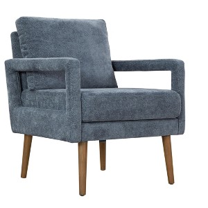 NicBex Chenille Accent Chair,Upholstered Living Room Chairs with Mid-Height Backrest,Mid-Century Modern Arm Chair,Accent Chairs for Living Room - 1 of 4