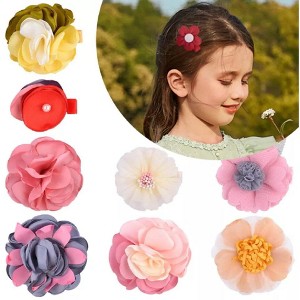 Kitcheniva Colorful Baby Girls Flower Hair Clips 10 Pcs - 1 of 4