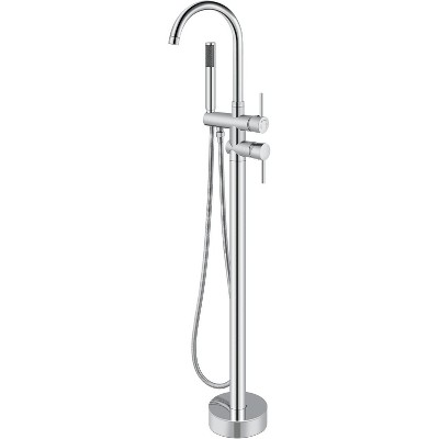 Mixxidea Standing Tub Faucet Polish Chrome