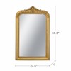 SEVOBAL Bathroom Vanity Mirrors Shatter Proof Decorative Arched Wall Mirror Rococo Inspired Design High Definition Clarity, Gold, 23.5"*1"*37.5" - 3 of 4