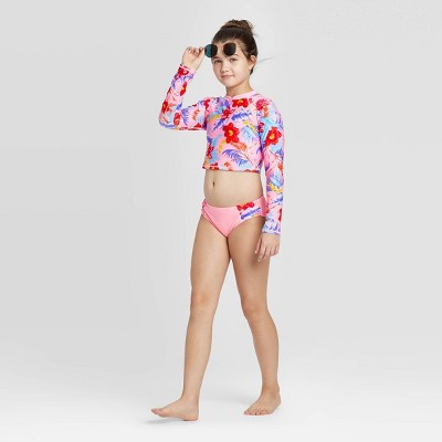 crop rash guard bikini