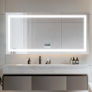 ARTLOGE 160x80cm Smart Bathroom Mirror w/ Bluetooth Dual LED Strips Anti-Fog Dimmable Lighting - 1 of 4