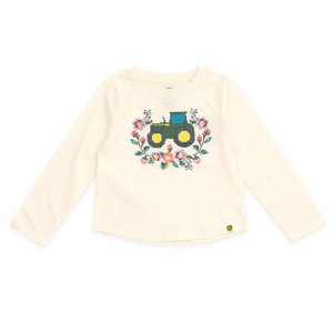 John Deere Farm Tractor Girls Long Sleeve T-Shirt Toddler - 1 of 4