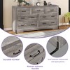 7 Drawers Dresser Chest of Drawers with Side Organizer Bag and Charging Station TV Stand for Parlor Gray - 3 of 4