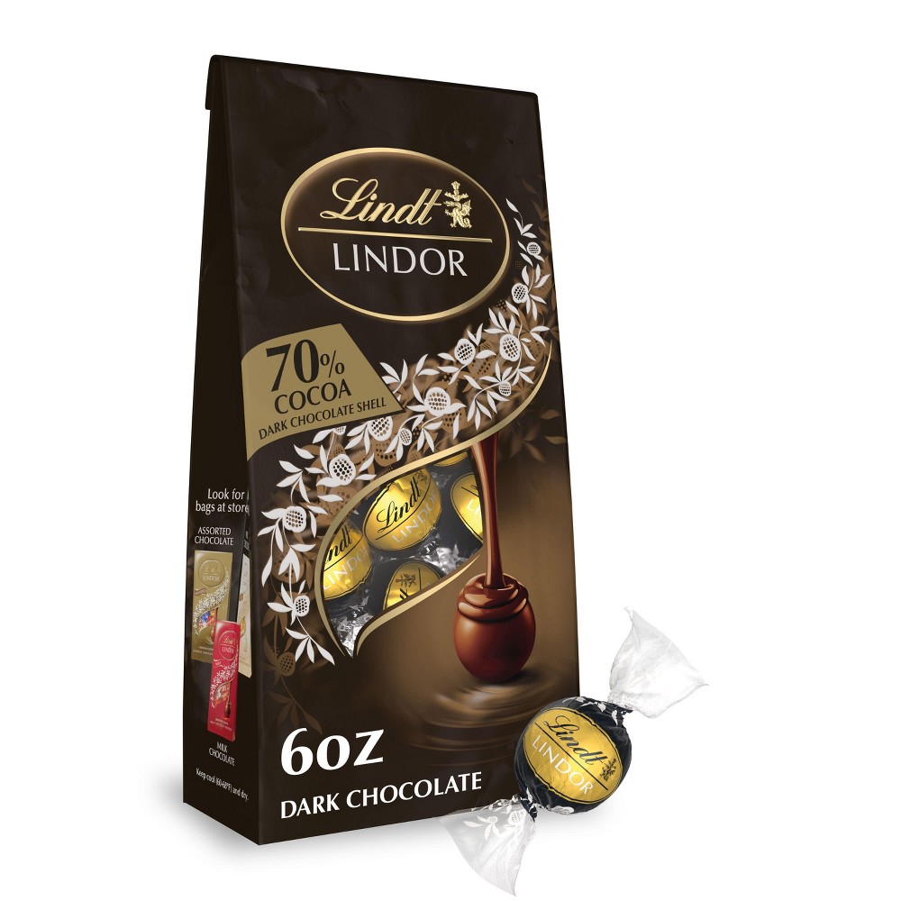 Lindt Lindor 70% Extra Dark Chocolate Candy Truffles - 6 oz.