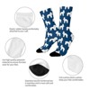White Toy Poodle Dog Navy Blue Women Printed Crew Socks Funny Funky Socks Soft Polyester Novelty Gifts for Artists Men - 4 of 4