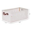 Unique Bargains Fabric Collapsible Design Spacious Capacity Storage Bins with Handles 19" x 11" x 8" - 4 of 4